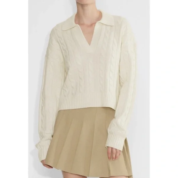 ARITZIA SUNDAY BEST Lottie Sweater in Whisper White - Picture 1 of 2